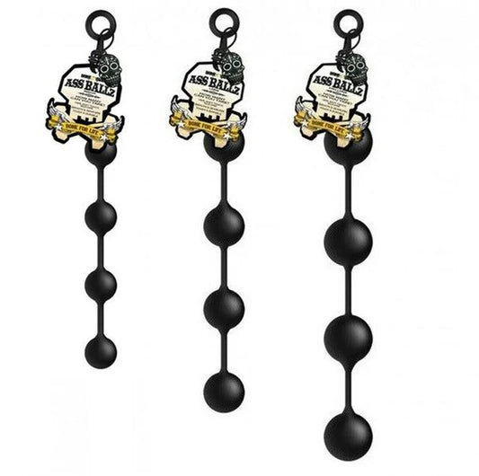 Ass Ballz silicone anal beads weighted 4 ball design multiple sizes medical grade silicone