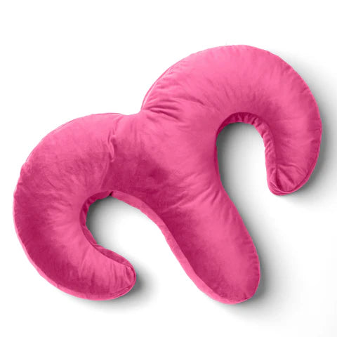 Liberator Arie Duo Spooning Pillow with hidden vibrator pockets and Rouge Palm included