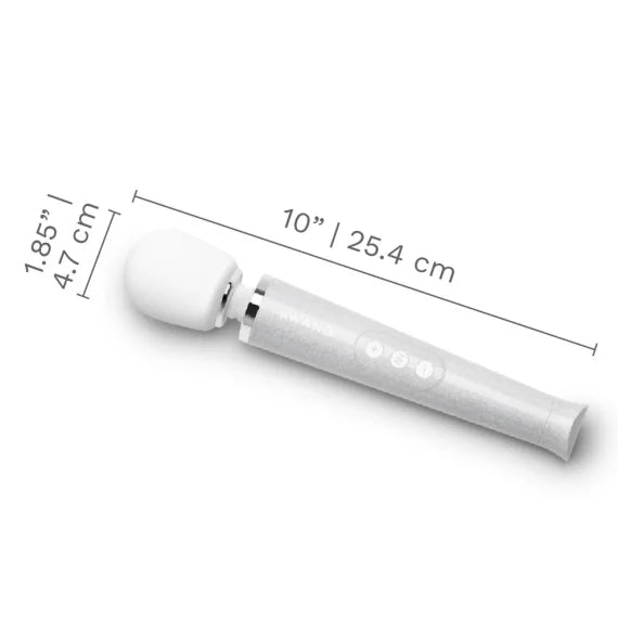 Petite wand vibrator with rainbow nail polish and body gel