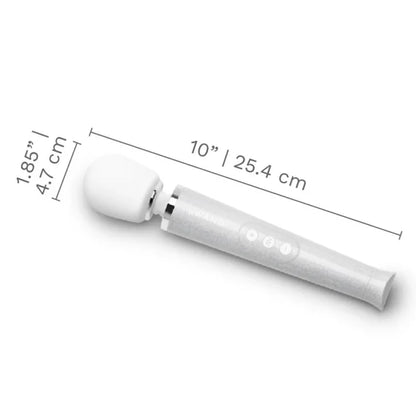 Petite wand vibrator with rainbow nail polish and body gel