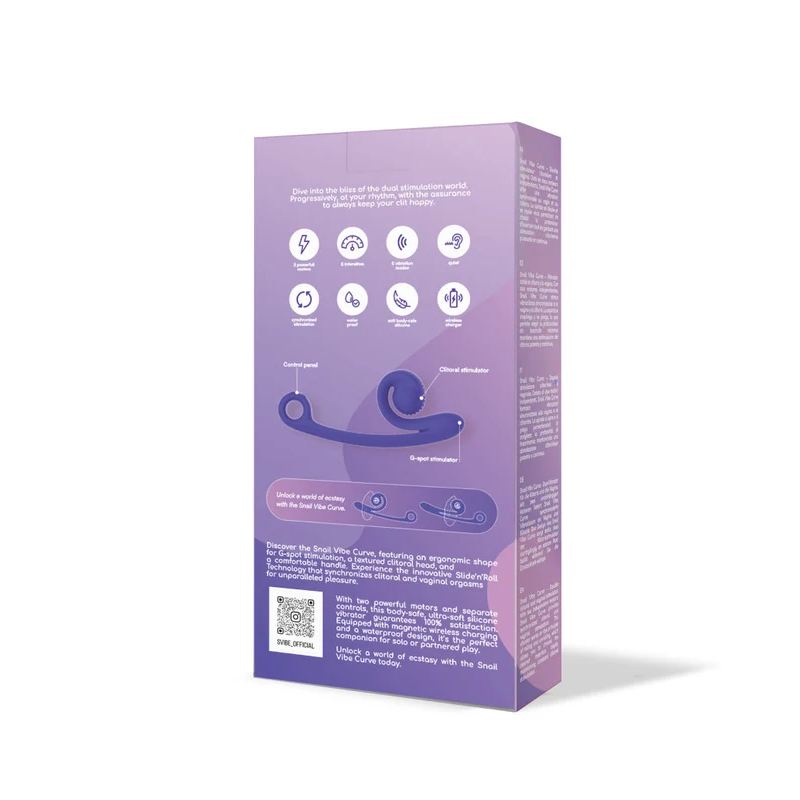 SVibe Snail CURVE Dual-Stimulation Vibrator - Purple