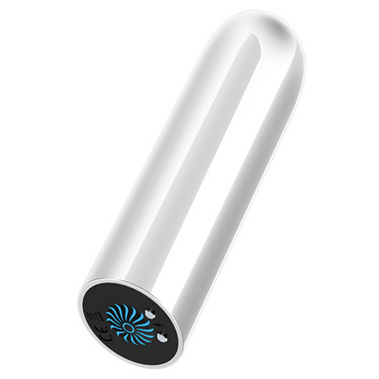 Travel-size USB rechargeable bullet vibe with rumble-style vibration