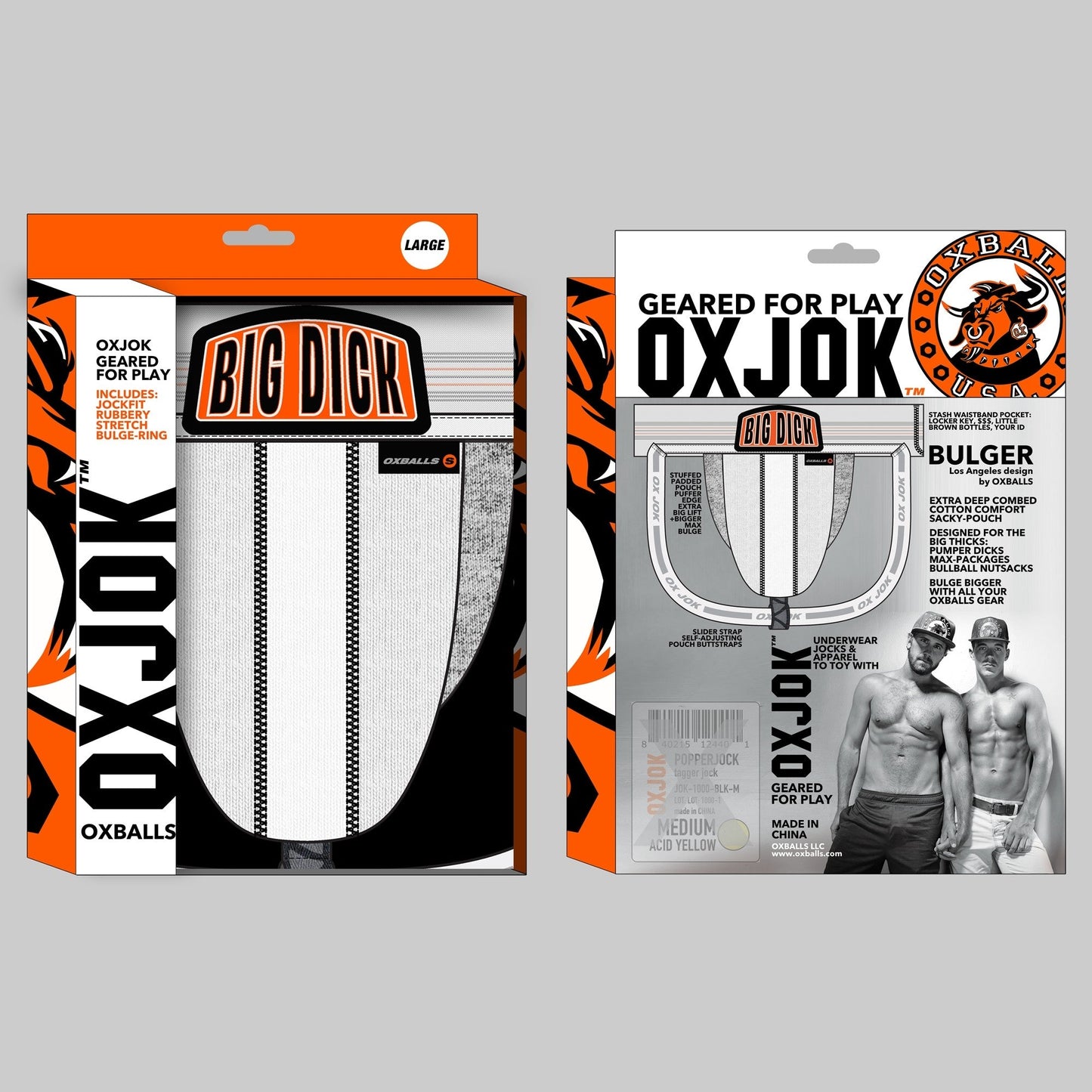 OXBALLS  BULGER  The Big Pouch Jock -  White Snow - Medium