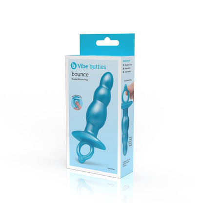 b-Vibe Bounce Beaded Plug – Side View with Finger Ring