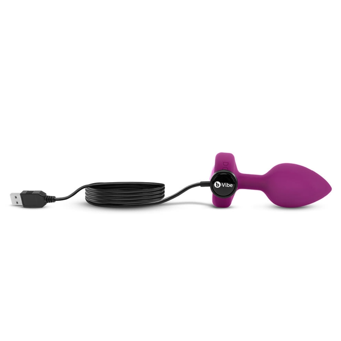 b-Vibe Vibrating Jewel Plug – Small/Medium size anal plug with sparkling jewel base and remote control