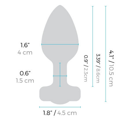  b-Vibe Vibrating Jewel Plug – Medium/Large anal plug with jewel base and remote control