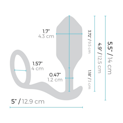 Heavy vibrating plug with cock ring in XL size