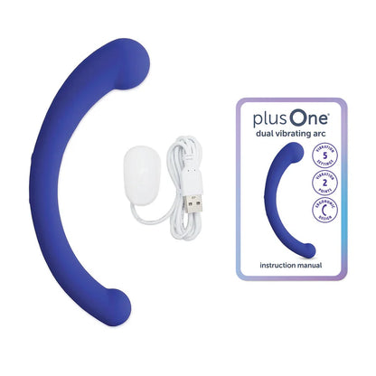 plusOne dual vibrating arc gender-inclusive vibrator made from body-safe silicone