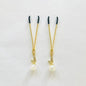 Gold nipple clamps with pearl drop and butterfly charm – PurpleNight.ca