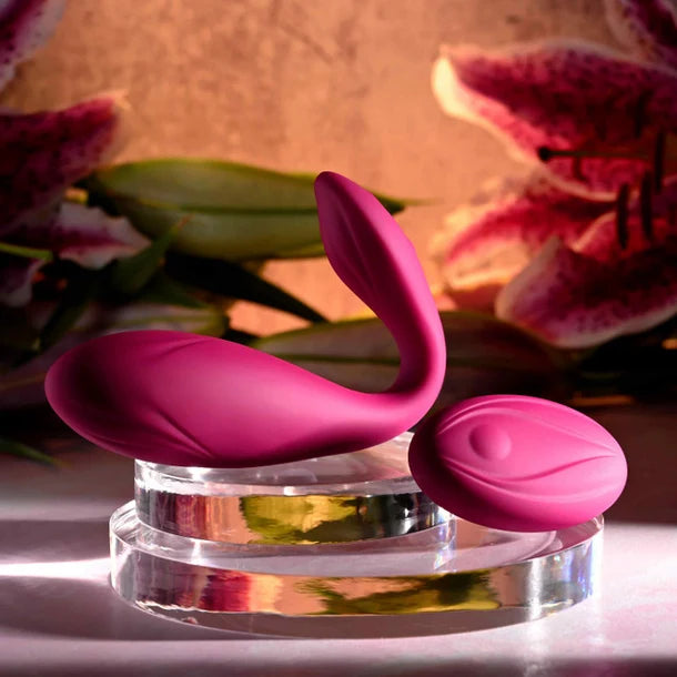Evolved Cherry Pose Remote-Controlled Dual-Motor Vibrator