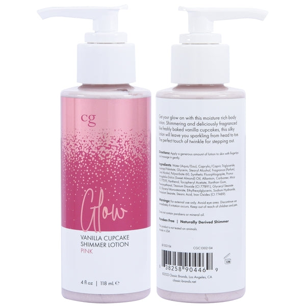 CG Glow Vanilla Cupcake Shimmer Lotion - Pink 4oz / 118mL