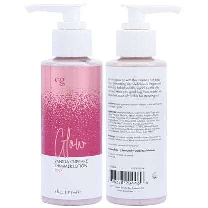 CG Glow Vanilla Cupcake Shimmer Lotion - Pink 4oz / 118mL