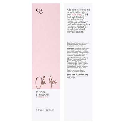 CG Oh Yes Cooling Clitoral Stimulant – 1oz / 30mL