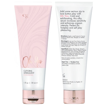 CG Oh Yes Cooling Clitoral Stimulant – 1oz / 30mL
