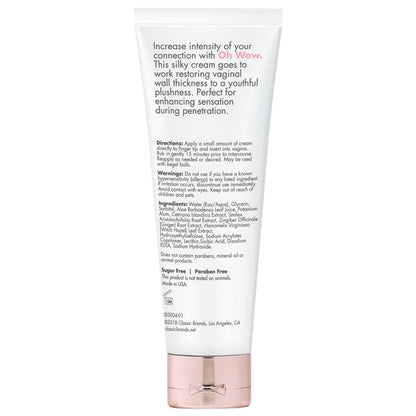CG Oh Wow Tightening Gel – 1oz tube with pink label, body-safe formula for vaginal tightening and enhanced intimacy.