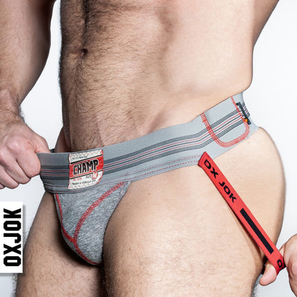 OXBALLS CHAMP Vintage Sweatshirt Jockstrap - Gray Heather