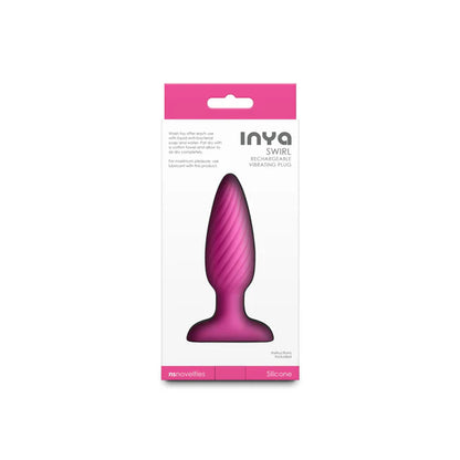 NS Novelties INYA Swirl ribbed vibrating anal plug silicone rechargeable water resistant