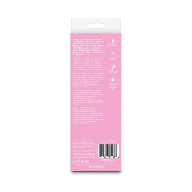 Pretty in Pink Velvet G-Spot Rabbit Vibrator