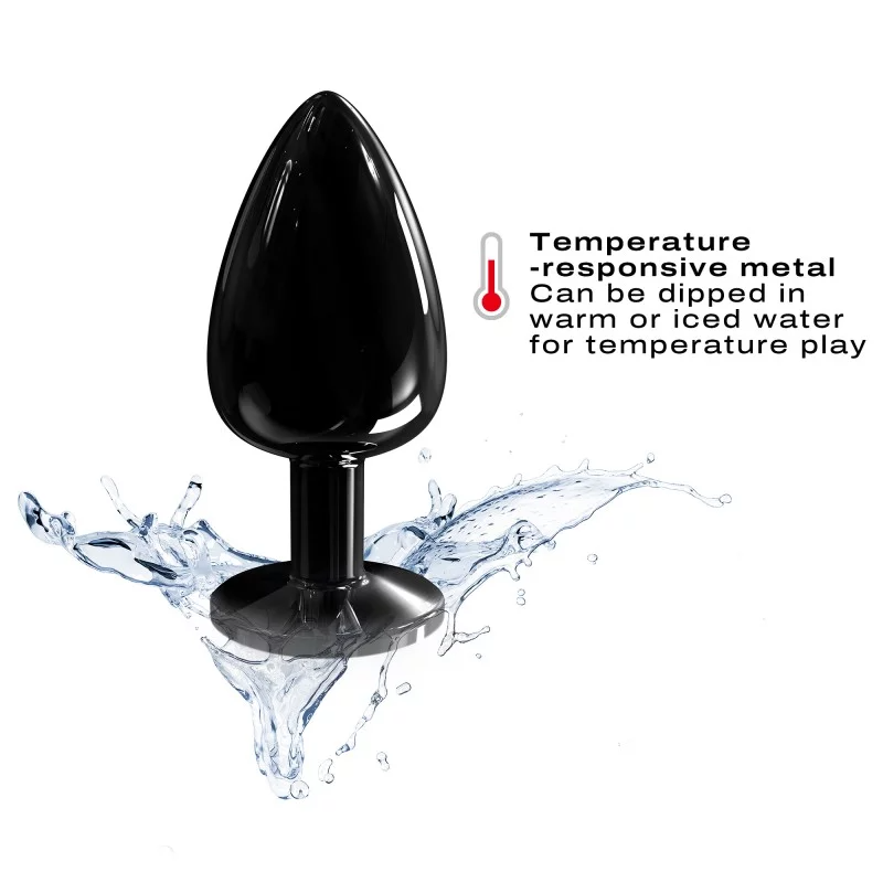 Dorcel Diamond Anal Plug – Black / Gold -  Large