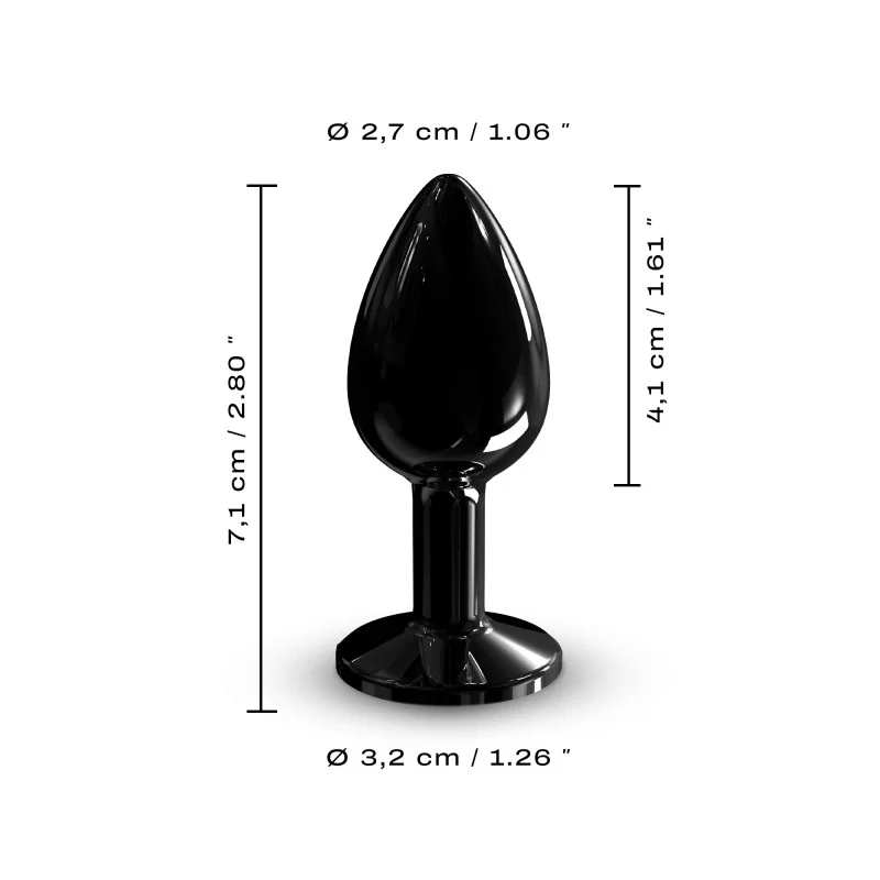 Dorcel Diamond Anal Plug – Black/ Gold - Small