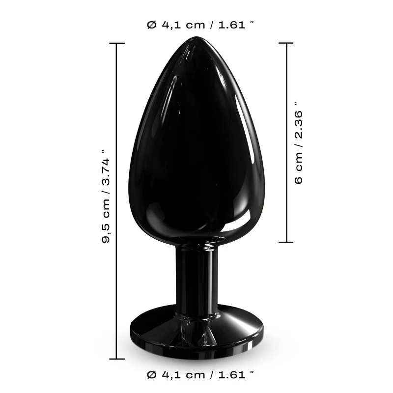 Dorcel Diamond Anal Plug – Black / Gold -  Large