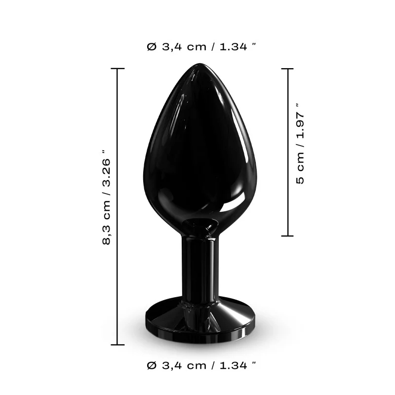Dorcel Diamond Anal Plug – Black/ Gold - Medium