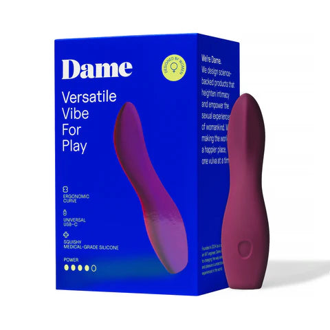 Dame Dip slim vibrator in matte silicone finish