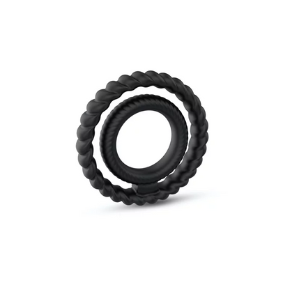 Dorcel Dual Ring – Dual cock ring for penis and testicle stimulation, stretchy ribbed silicone
