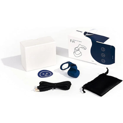 Dame Fin finger vibrator with optional strap in soft silicone