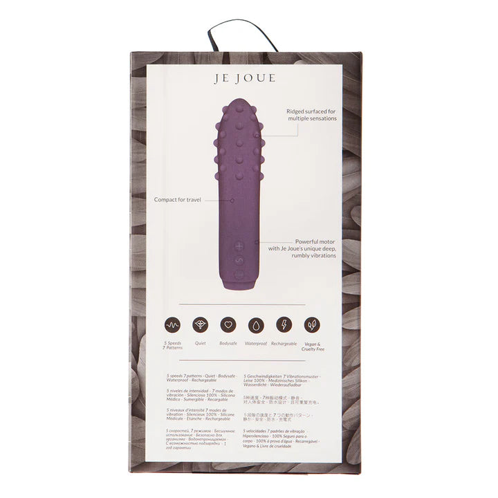 Je Joue Duet Bullet Vibrator – Compact dual-surfaced bullet with rounded pleasure points and smooth side for external stimulation

