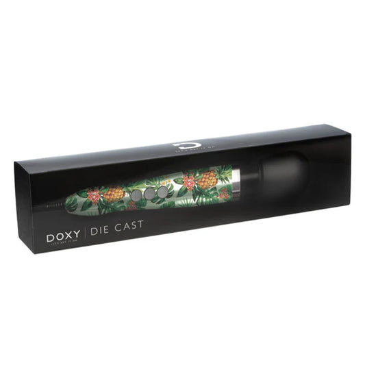 DOXY Die Cast Wand – Pineapple Edition colorful tropical vibrator with plug-in power