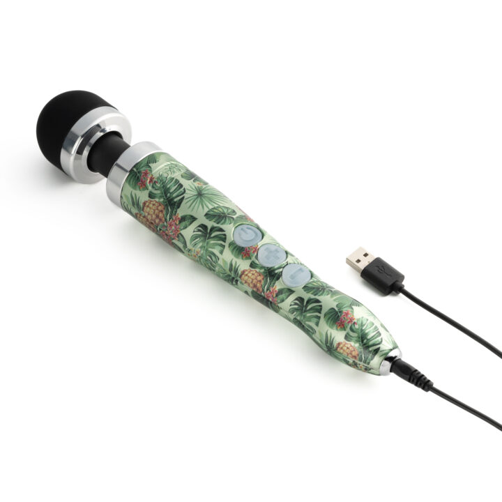 DOXY Die Cast 3R – Pineapple Edition compact tropical rechargeable wand vibrator