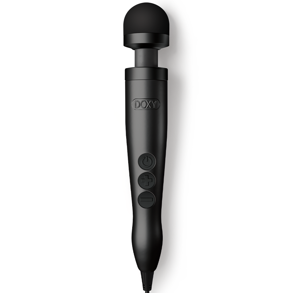 DOXY Die Cast 3 compact plug-in wand vibrator with metallic finish