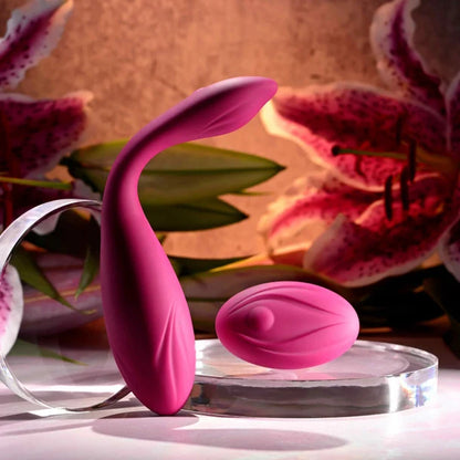 Evolved Cherry Pose Remote-Controlled Dual-Motor Vibrator