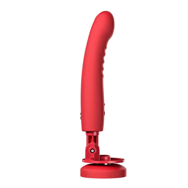 Lovense Mission 2 app-controlled vibrating suction cup dildo with adjustable angle and body-safe materials
