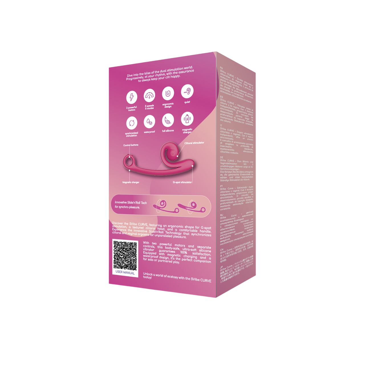 SVibe Snail CURVE Dual-Stimulation Vibrator - Pink