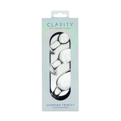 Clarity Utopian Trinity Glass Butt Plug Set