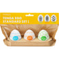 TENGA EGG Standard 3 Pack I featuring Wavy, Starry, and Cubic textured eggs