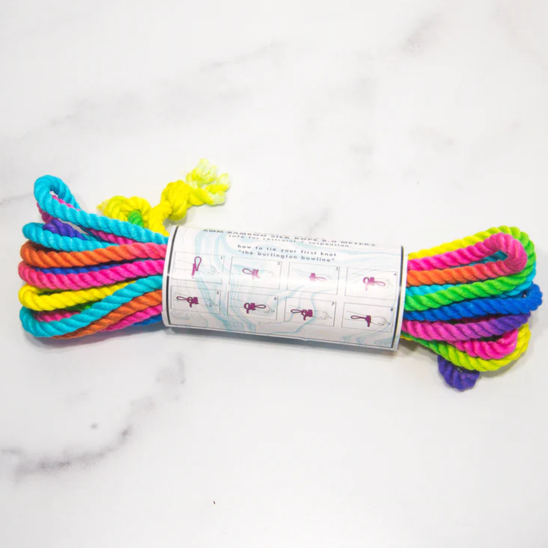 Emojibator Unicorn Rainbow Bondage Rope – 8m Bamboo Silk Rope