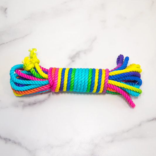 Emojibator Unicorn Rainbow Bondage Rope – 8m Bamboo Silk Rope