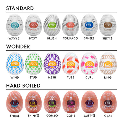 TENGA Hard Boiled Egg II Masturbator 6 Pack
