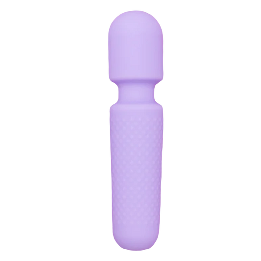 Emojibator Tiny Wand Vibrator front view – lilac compact wand design