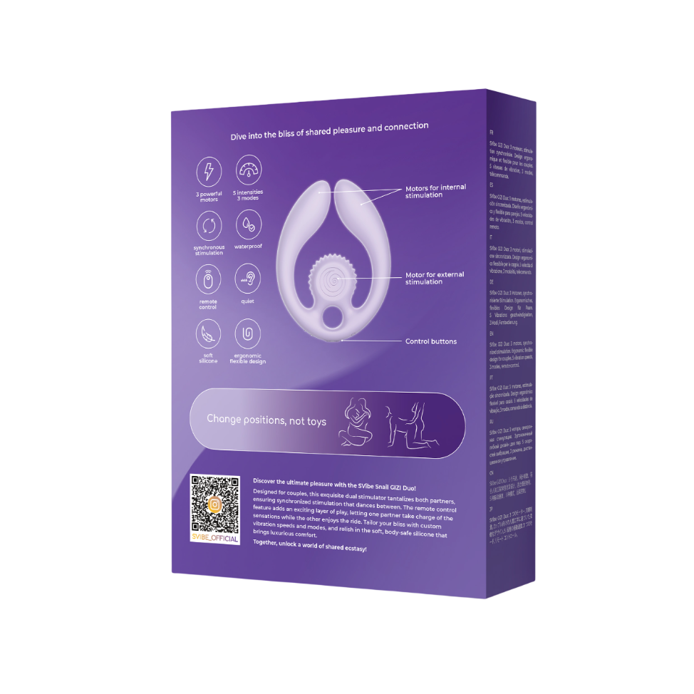 SVibe Snail GIZI Duo Couples Stimulator - Lilac
