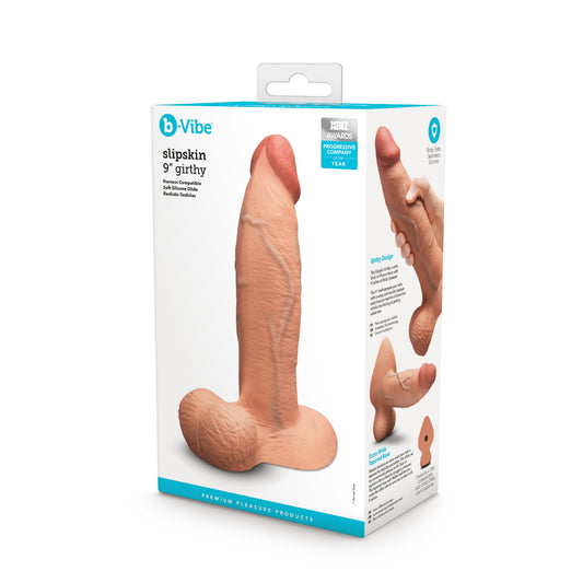 b-Vibe Slipskin Girthy 9-Inch Realistic Silicone Dildo
