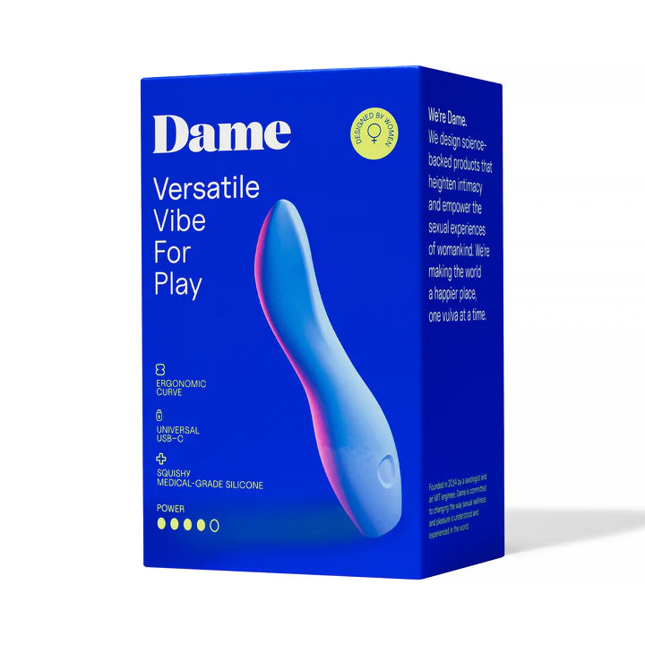 Dame Dip slim vibrator in matte silicone finish