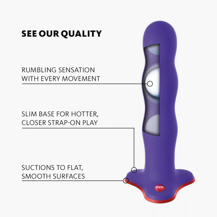 Fun Factory Bouncer Shake Dildo with internal weighted balls and suction base