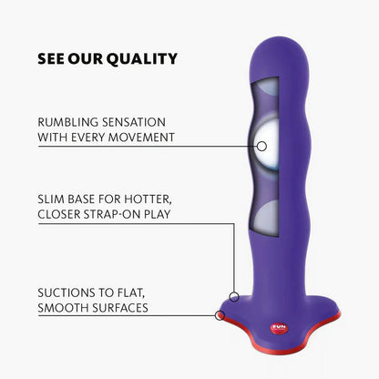 Fun Factory Bouncer Shake Dildo with internal weighted balls and suction base