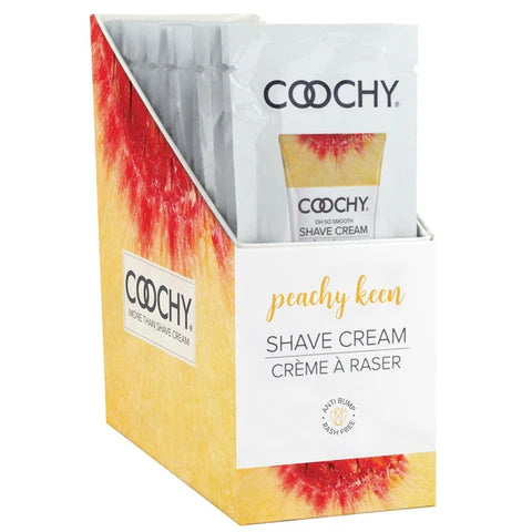Coochy Shave Cream - Peachy Keen - 3.4 oz / 7.2 oz /1 2.5 oz / 32 oz / 0.5 oz