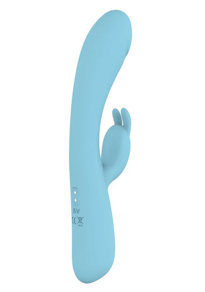 Nasstoys Blaze Heat-Up Bunny – Blue, Dual Motor Heated Vibrator with G-Spot & P-Spot Stimulation