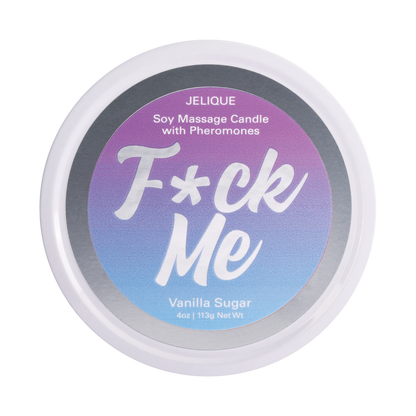 Jelique Vanilla Sugar Soy Massage Candle – Pheromone-Infused Body Oil in a Jar